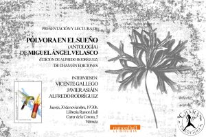 Invitación a la presentación de Pólvora en el sueño en Valencia