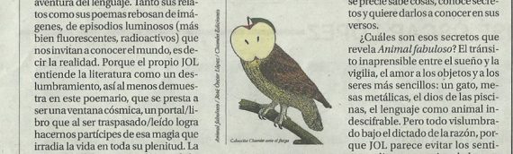 Reseña de «Animal fabuloso» en La opinión de Murcia