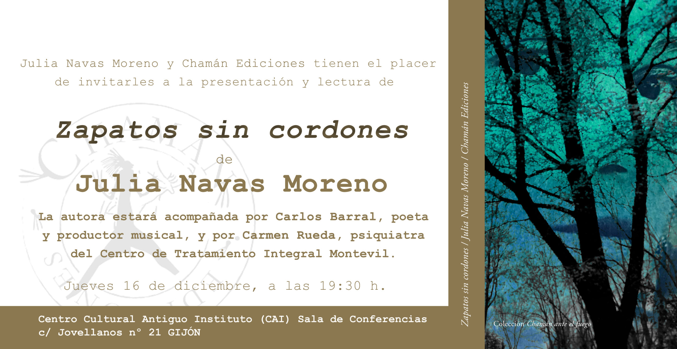 Invitación de Zapatos sin cordones de Julia Navas en Gijón